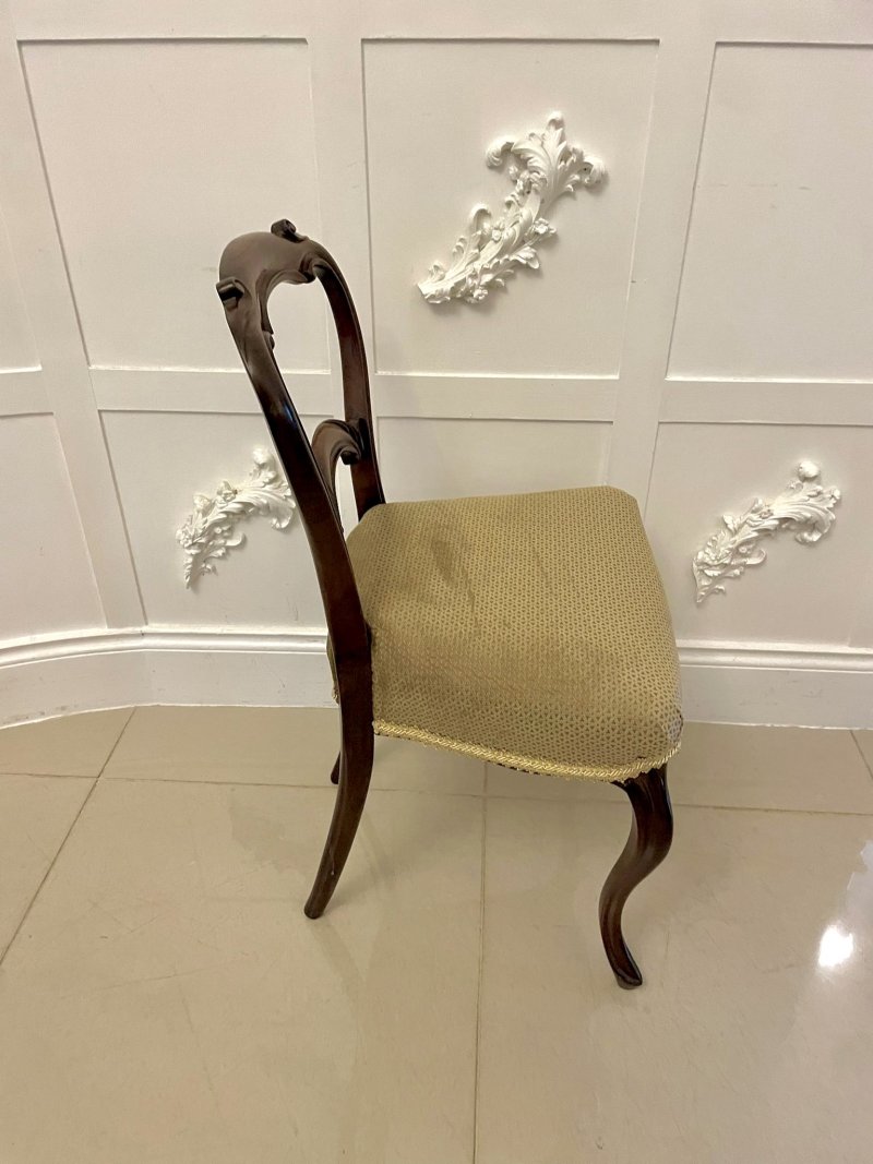 Set of 6 Antique Victorian Quality Rosewood Dining Chairs - Image 6